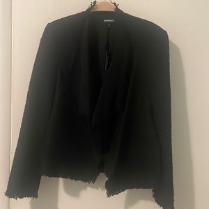 Draped Boucle Blazer